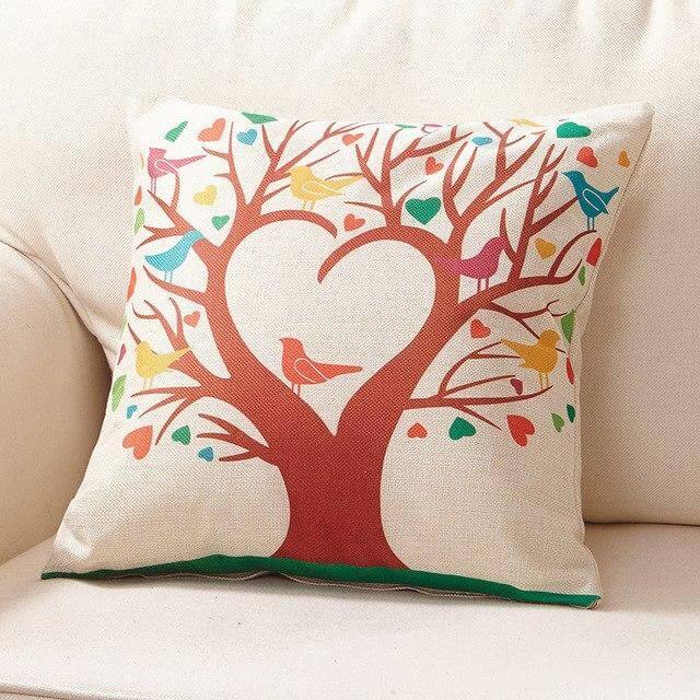 Maliben | Decorative Tree Printed Home Cute Pillow Cases