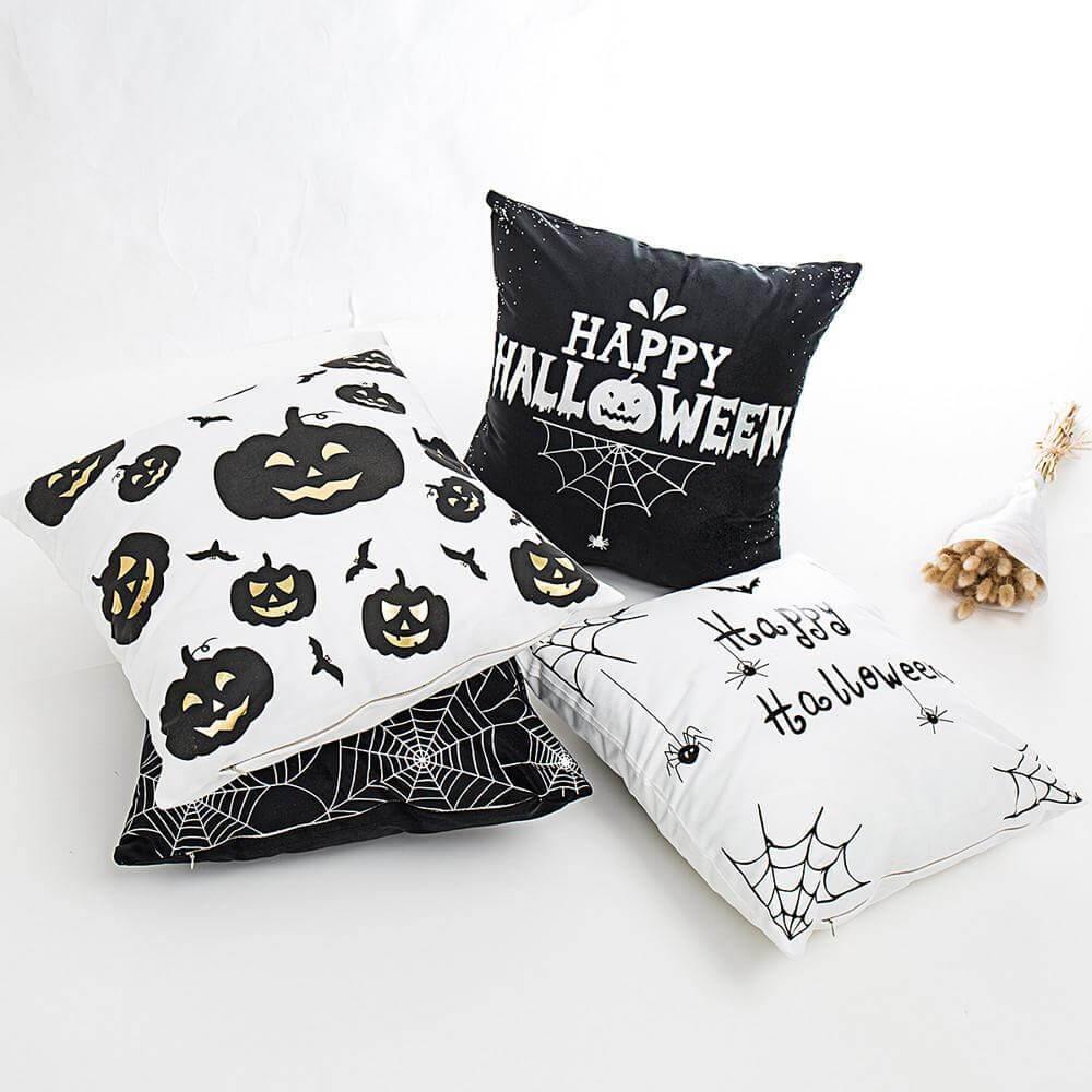 Maliben | Black And White Halloween Pillow Cases