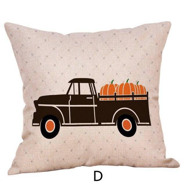 Maliben | Pumpkin Truck Halloween Fall Pillow Cases