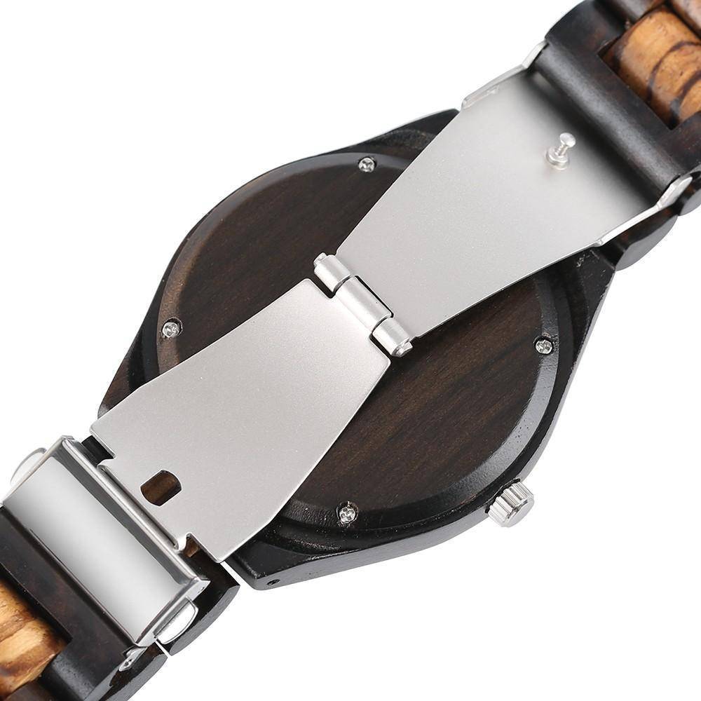 Maliben | Bamboo Wooden Watch - Natural Wood Bracelet, Quartz