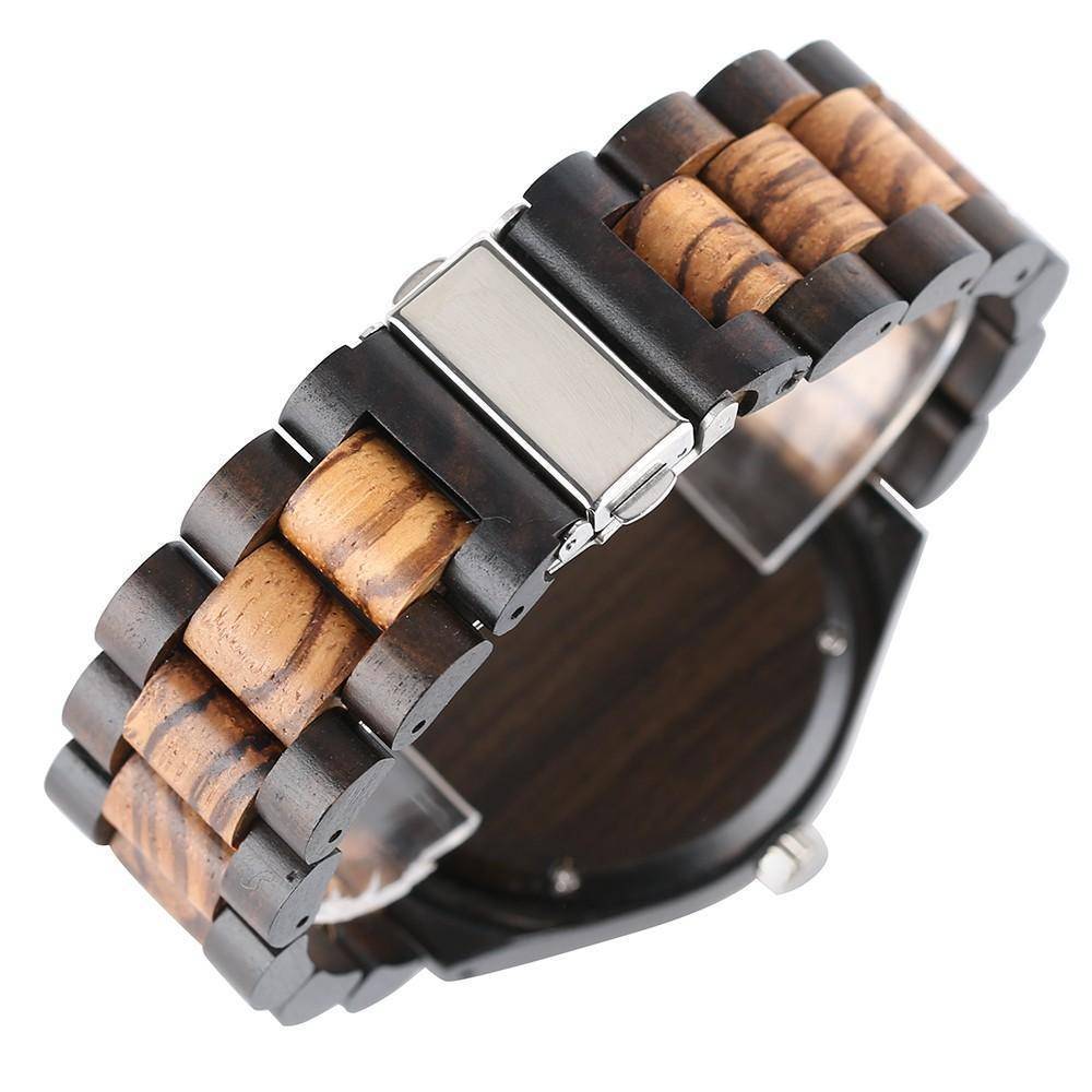 Maliben | Bamboo Wooden Watch - Natural Wood Bracelet, Quartz