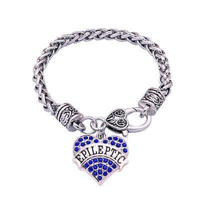 Maliben | Women's Epileptic Medical Alert Bracelet - Crystal Heart