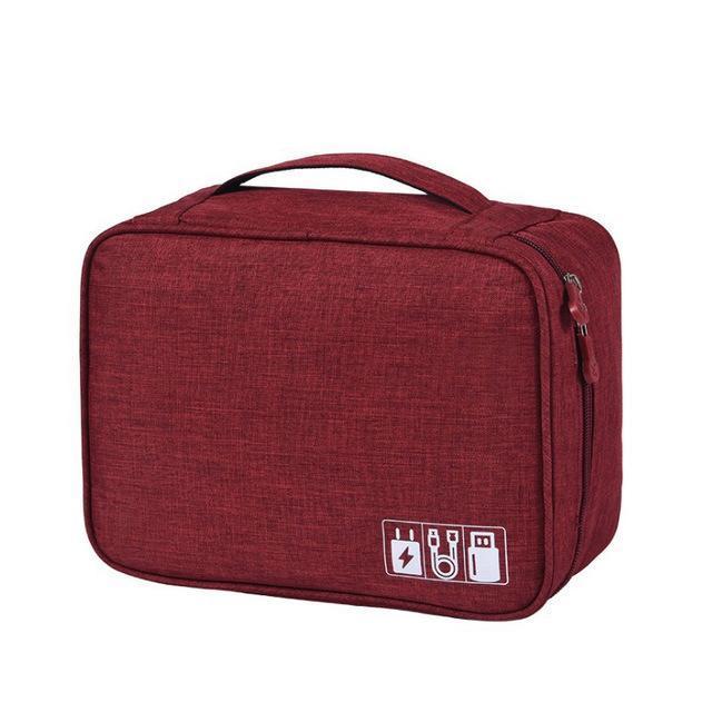 Maliben | Wobag New Polyester Mens Travel Electronic Accessories Travel Bag Organizer For Date Line Sd Card Usb Cable Digital Device Bag