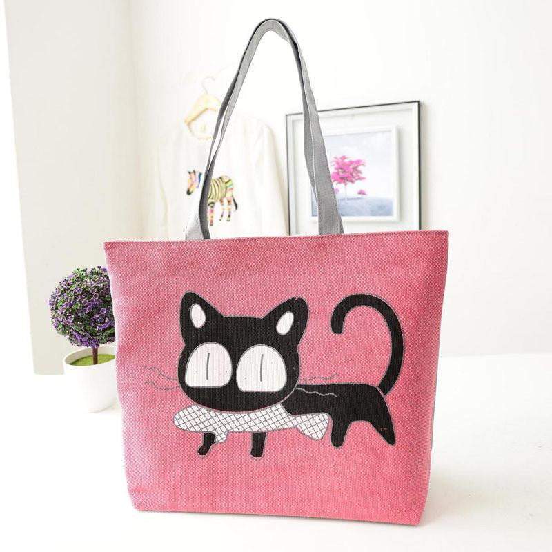 Maliben | Women Canvas Casual Shoulder Tote Cat Handbags