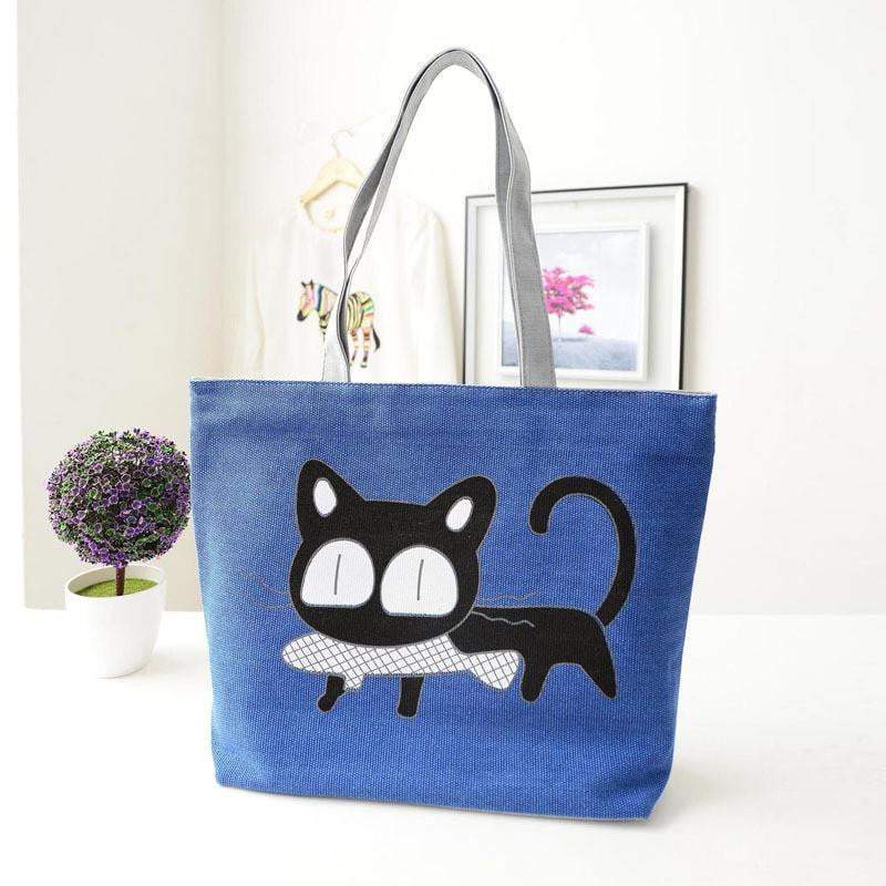 Maliben | Women Canvas Casual Shoulder Tote Cat Handbags