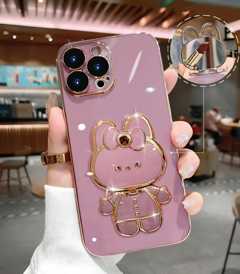 Maliben | 3d Bunny Korean Style Mirror Iphone Case
