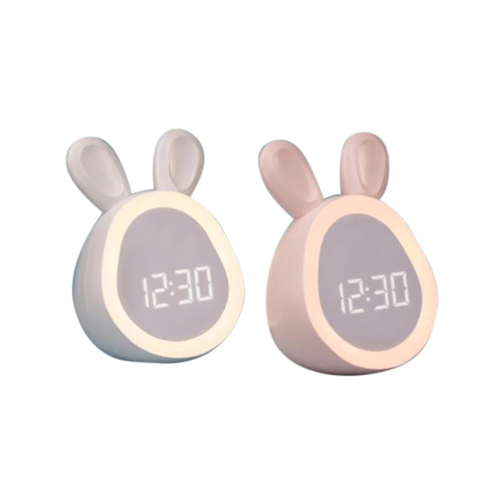 Maliben | Rabbit-Shaped Children's Alarm Clock With Led Night Light - Bunniglow