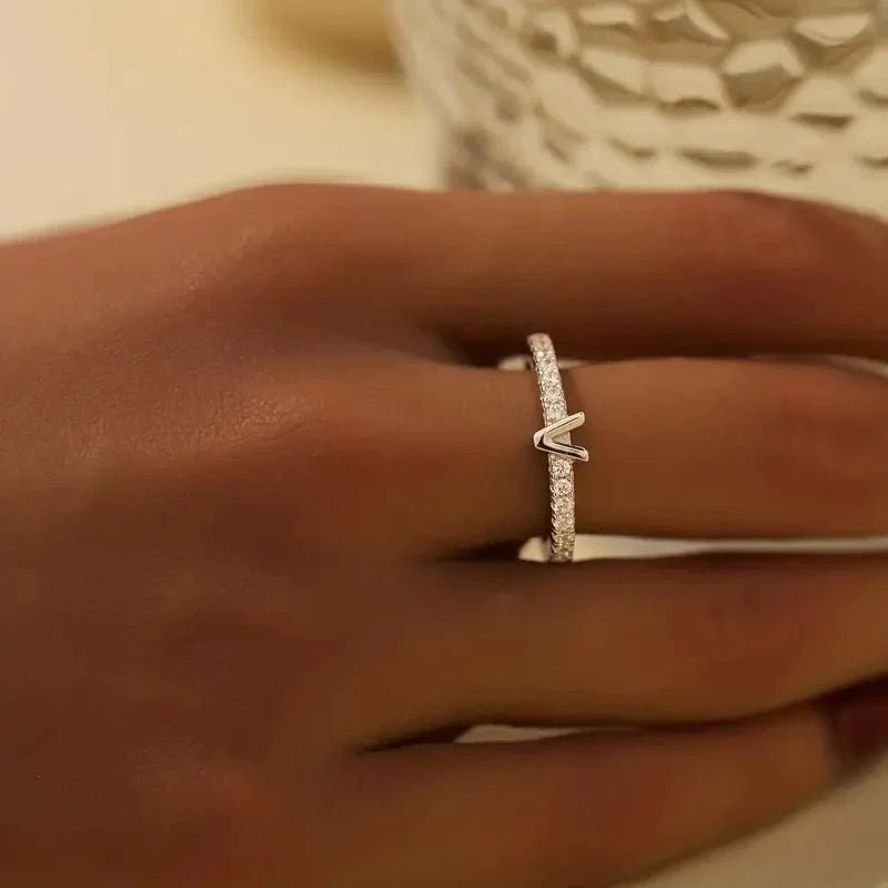 Maliben | Radiant Adjustable Letter Initial Rings