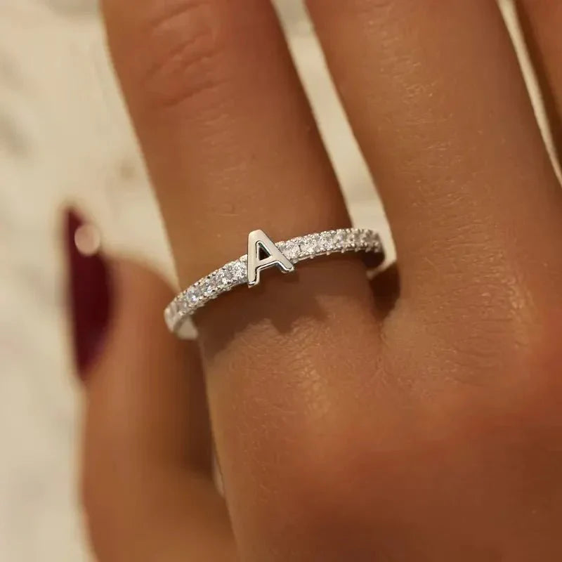 Maliben | Radiant Adjustable Letter Initial Rings