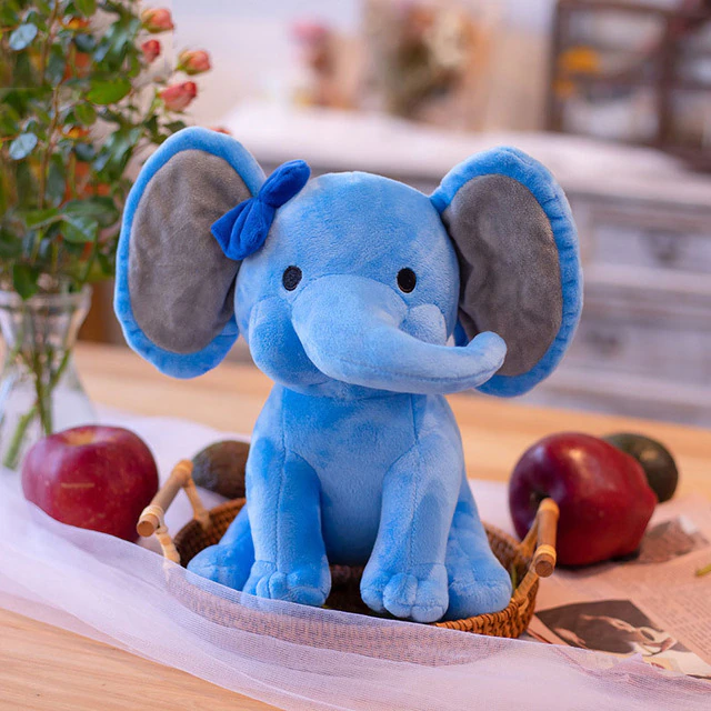 Maliben | Cute Plush Grey Elephant Pillow Dolls For Baby