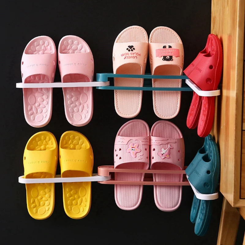 Maliben | 3in1 Space Saver Wall Hanging Slipper Hanger