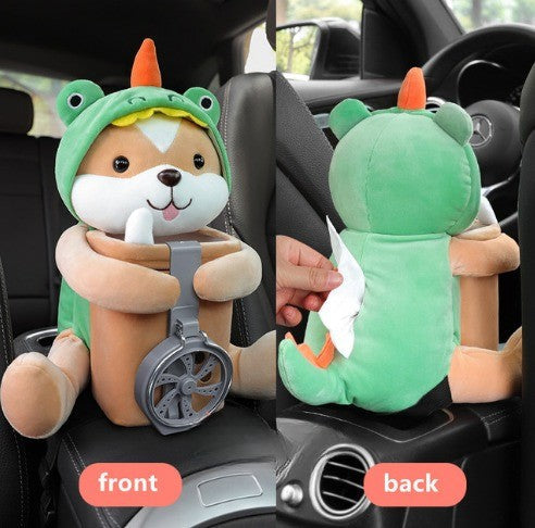 Maliben | Cute Plush Animals Armrest Tissue Box