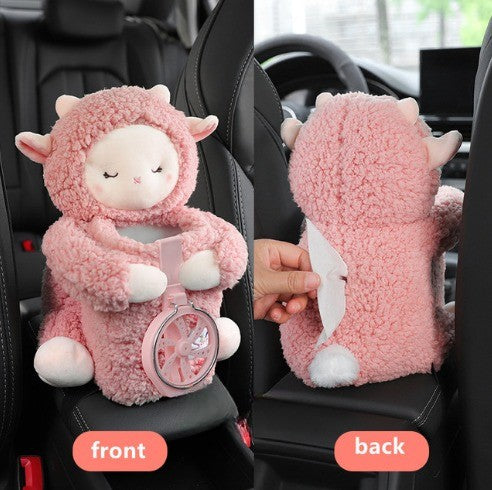 Maliben | Cute Plush Animals Armrest Tissue Box