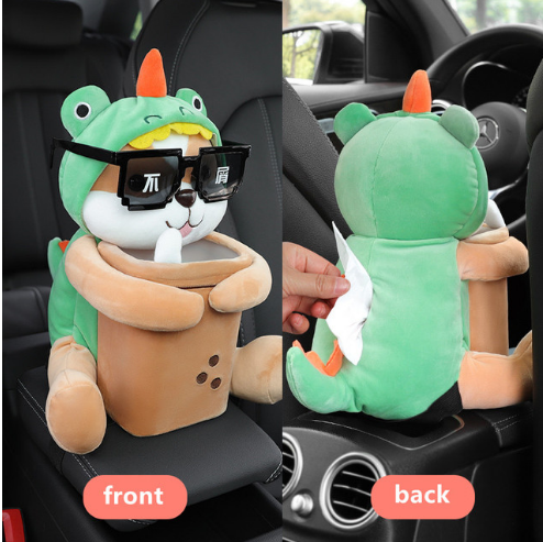 Maliben | Cute Plush Animals Armrest Tissue Box