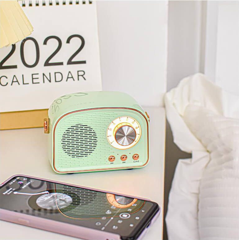 Maliben | Retro Round Radio Bluetooth Speaker