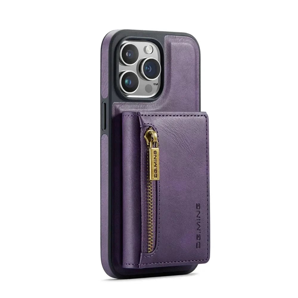 Maliben | Rfid Iphone Wallet Case | Removable Magnetic Leather Car Mount Shockproof Case