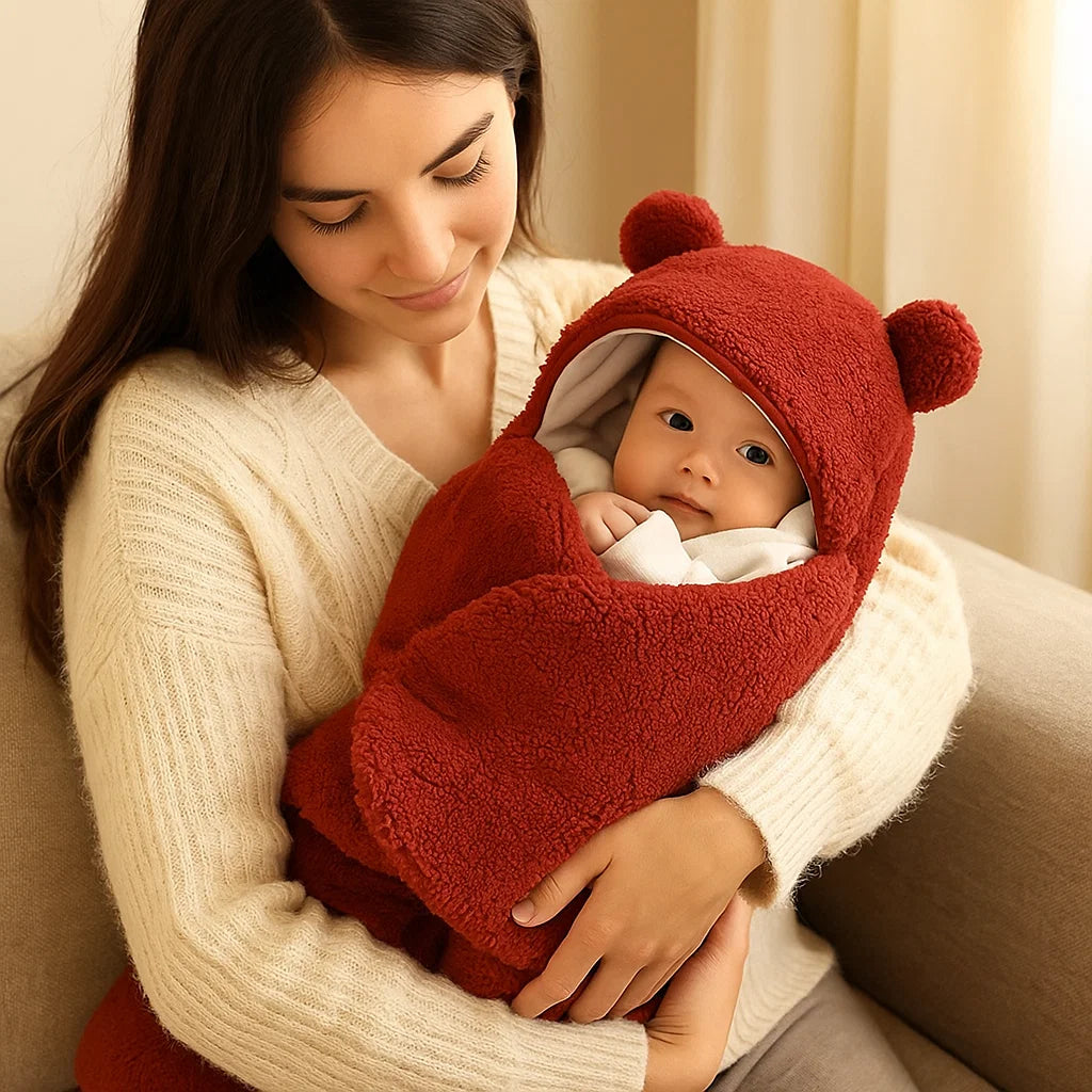 Maliben | Baby Blanket And Pajamas In Bear Design