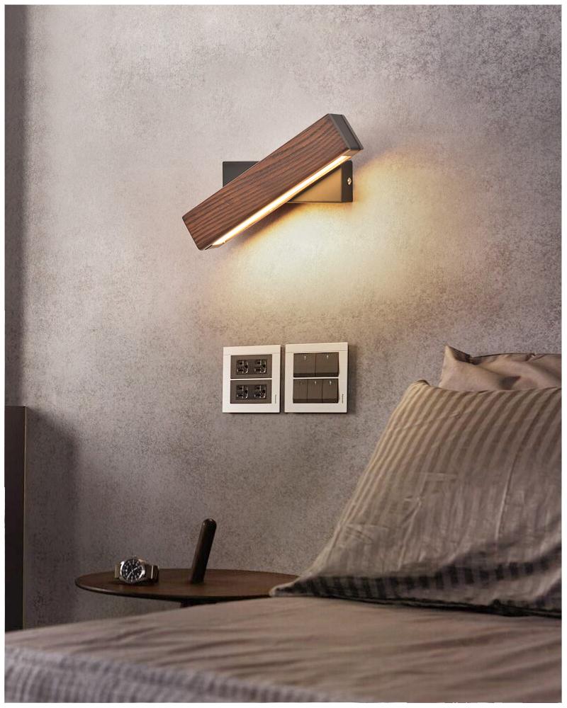 Maliben | Rotatable Wooden Led Wall Lamp - Jasper