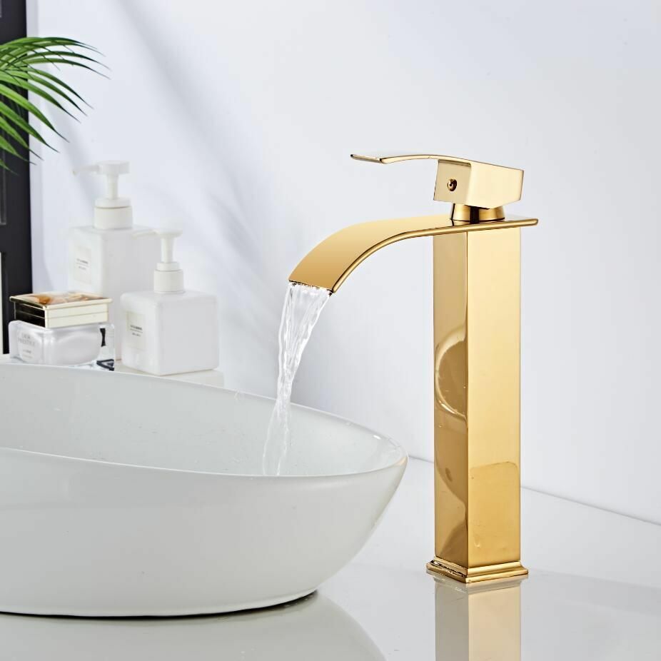 Maliben | Vanity faucet waterfall faucet brass vanity faucet mixer tap