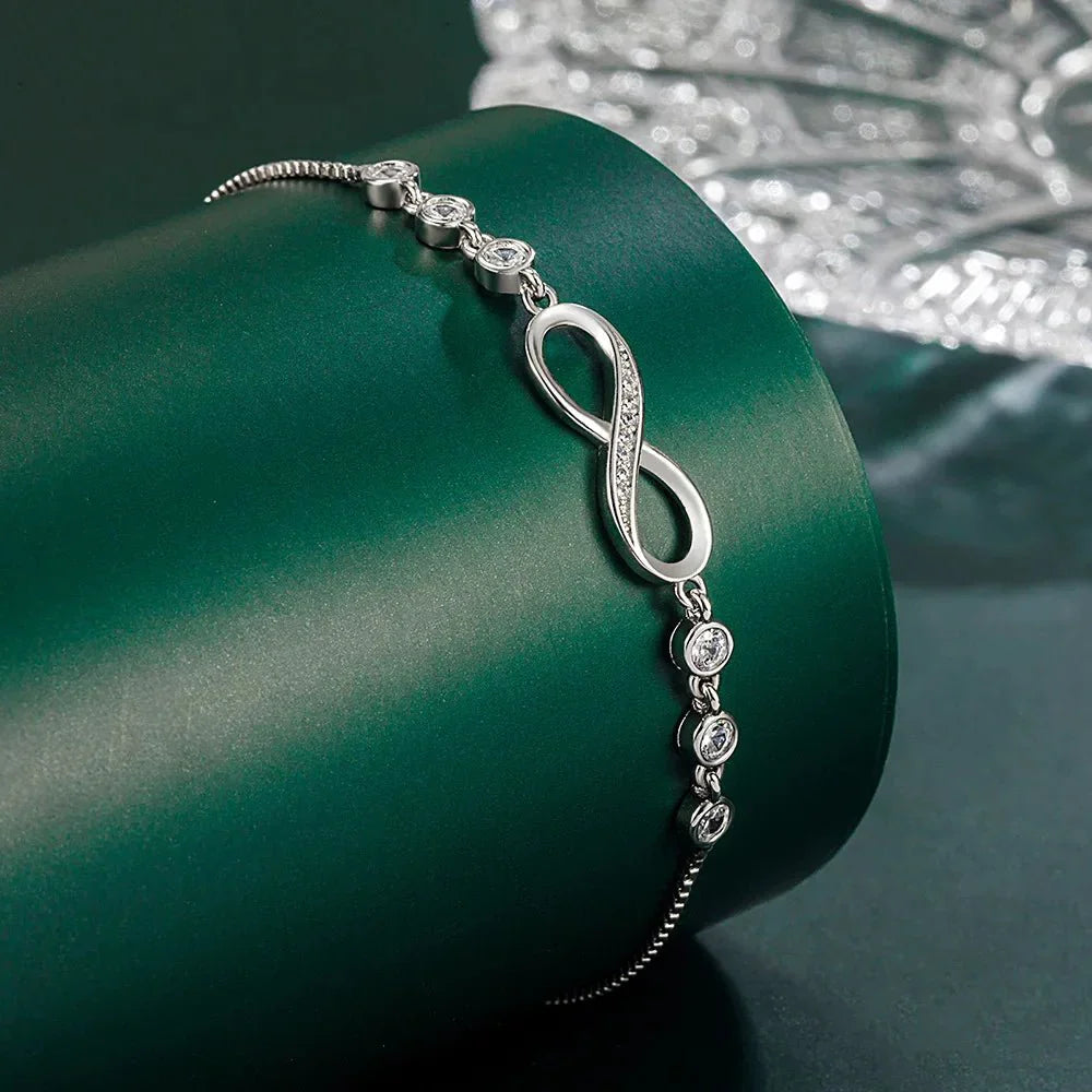 Maliben | S925 Infinity Diamond Love Bracelet