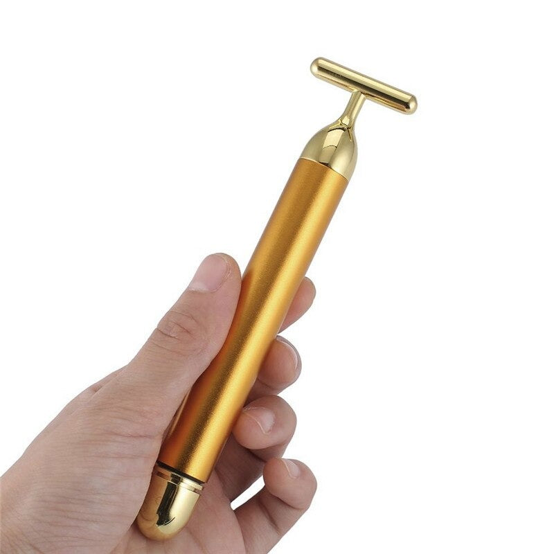 Maliben | Energy 24K Gold T Beauty Bar Facial Roller Massager