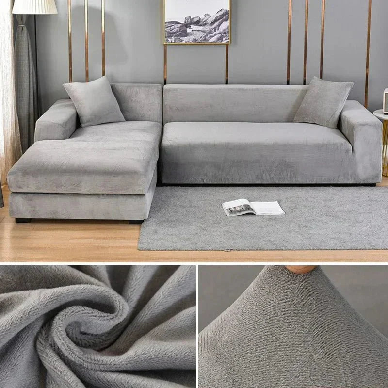 Maliben | Samtlux Velvet Sofa Cover – Elegant Stretch Fit for Luxurious Comfort and Protection