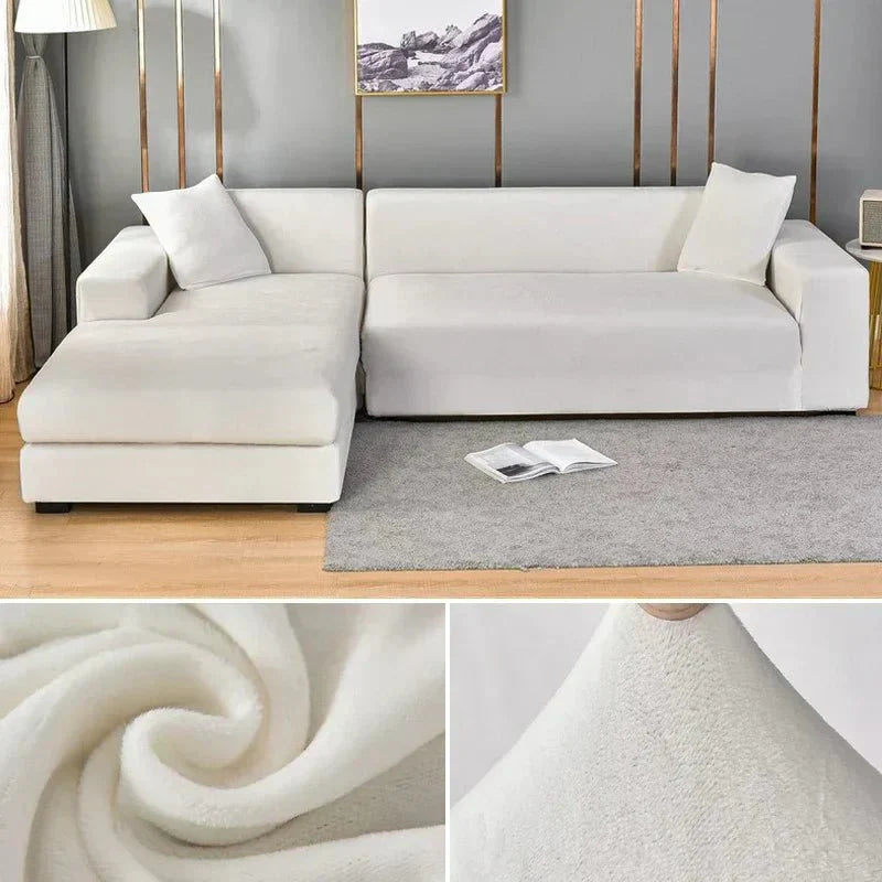 Maliben | Samtlux Velvet Sofa Cover – Elegant Stretch Fit for Luxurious Comfort and Protection