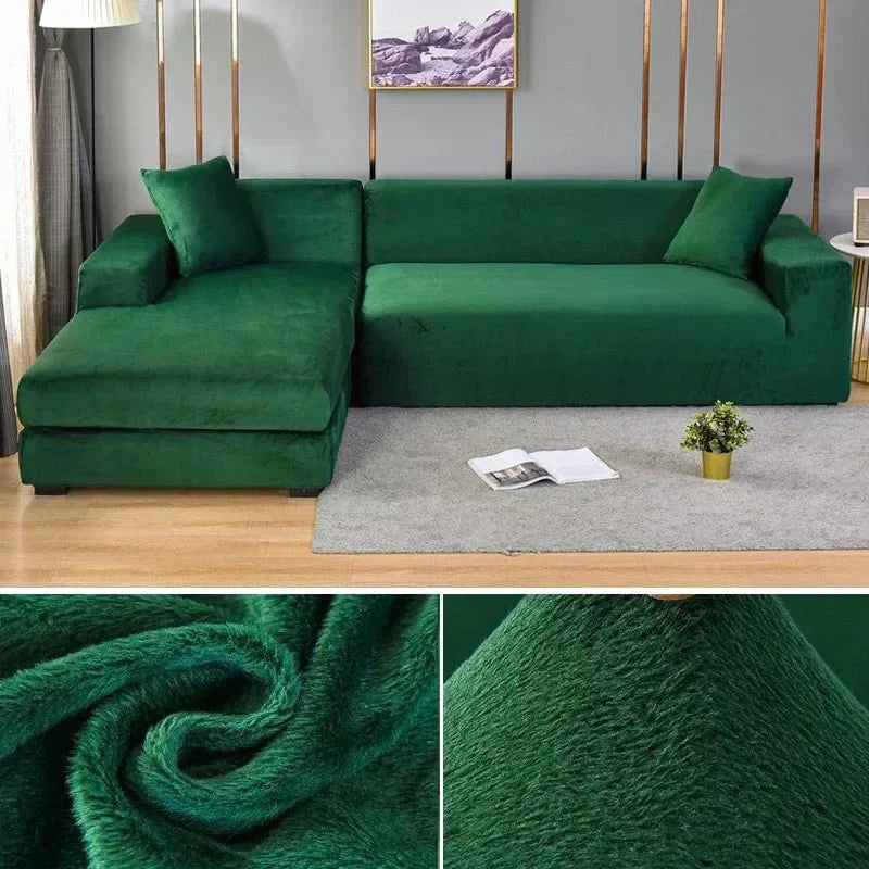 Maliben | Samtlux Velvet Sofa Cover – Elegant Stretch Fit for Luxurious Comfort and Protection