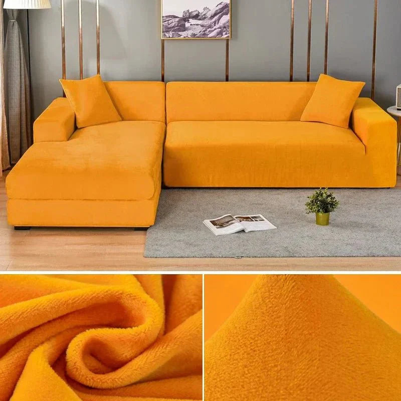 Maliben | Samtlux Velvet Sofa Cover – Elegant Stretch Fit for Luxurious Comfort and Protection