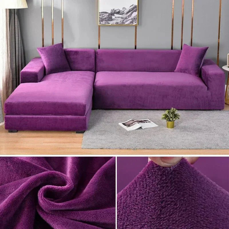 Maliben | Samtlux Velvet Sofa Cover – Elegant Stretch Fit for Luxurious Comfort and Protection