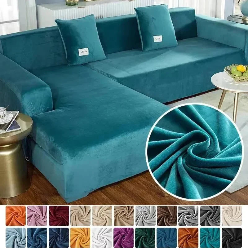Maliben | Samtlux Velvet Sofa Cover – Elegant Stretch Fit for Luxurious Comfort and Protection