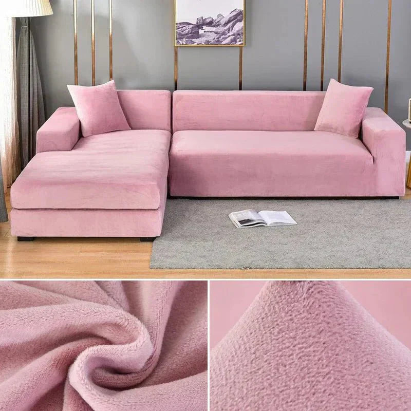 Maliben | Samtlux Velvet Sofa Cover – Elegant Stretch Fit for Luxurious Comfort and Protection