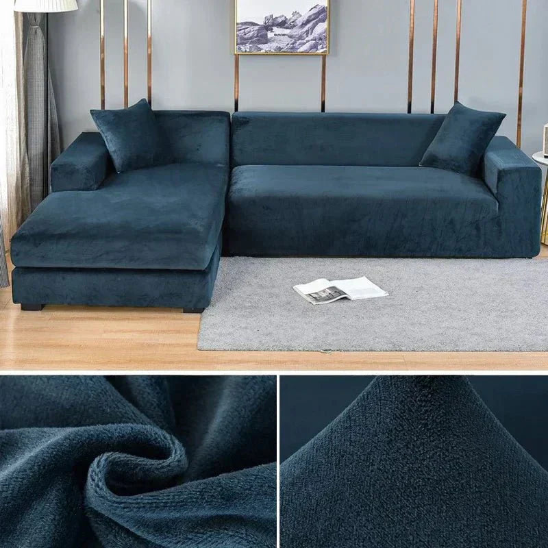 Maliben | Samtlux Velvet Sofa Cover – Elegant Stretch Fit for Luxurious Comfort and Protection
