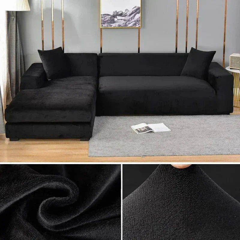 Maliben | Samtlux Velvet Sofa Cover – Elegant Stretch Fit for Luxurious Comfort and Protection