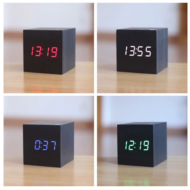 Maliben | Cube Digital Table Clock Modern Interior Decor
