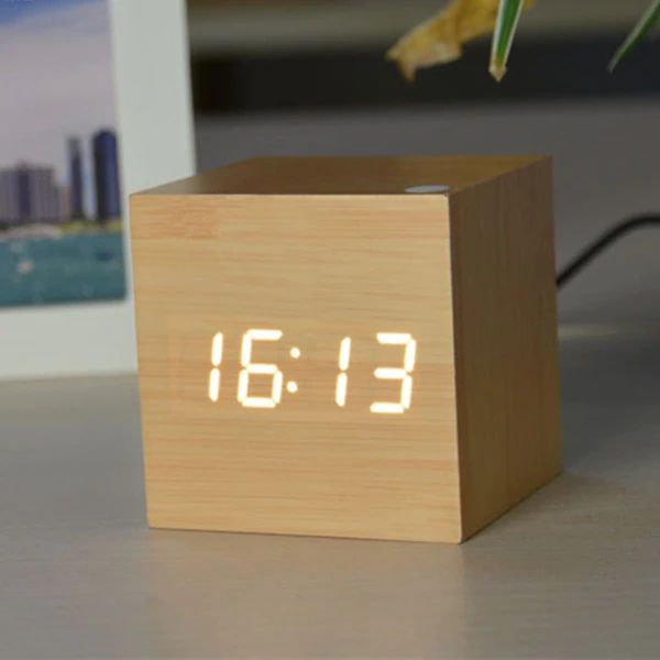 Maliben | Cube Digital Table Clock Modern Interior Decor