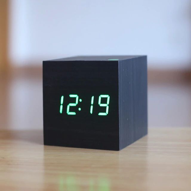 Maliben | Cube Digital Table Clock Modern Interior Decor