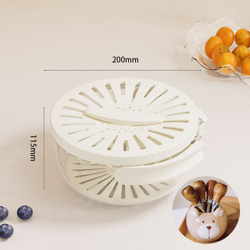 Maliben | Foldable Quick-Drain Basket With Rotating Lid