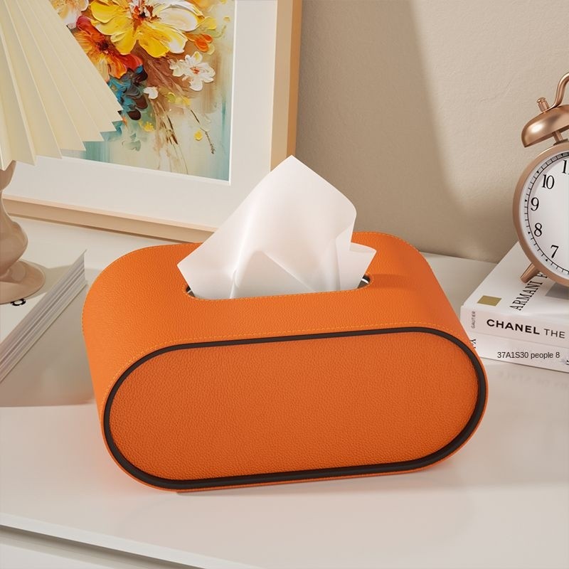 Maliben | Tissue Box - Oval Elegance - Leather Design - Functional & Stylish