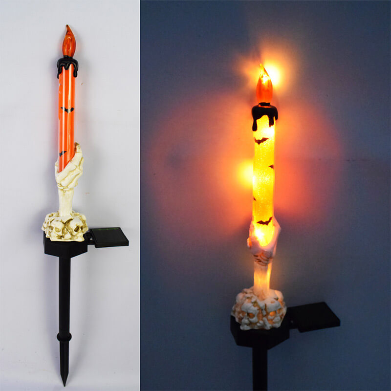 Maliben Best Gift*Solar Light Halloween Ghost Hand Candle Outdoor Floor Lamp
