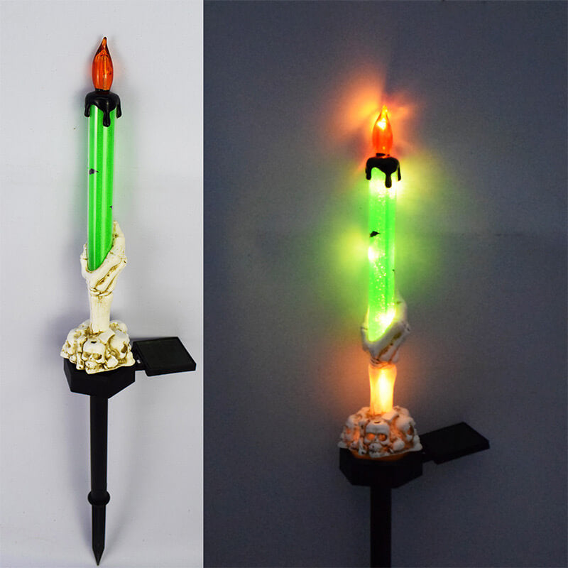 Maliben Best Gift*Solar Light Halloween Ghost Hand Candle Outdoor Floor Lamp