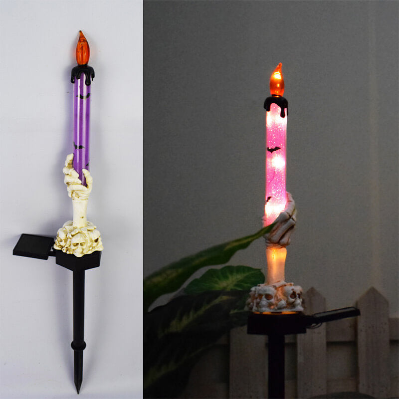 Maliben Best Gift*Solar Light Halloween Ghost Hand Candle Outdoor Floor Lamp
