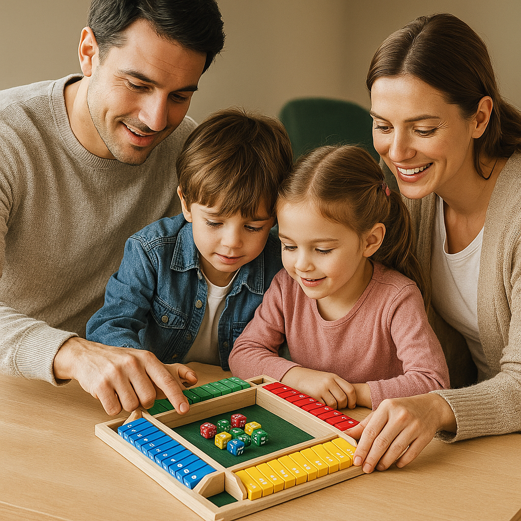 Maliben | Shutthebox Family Game 4 Player Set