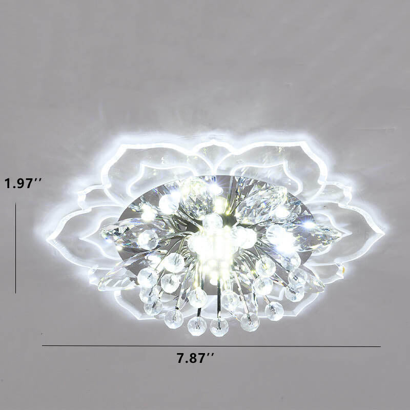 Maliben Glowpetal | Led Crystal Ceiling Light | Flower Shaped, Rgb Color Changing & Energy Efficient