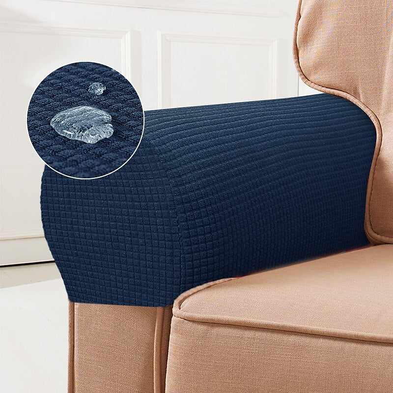 Maliben | Stretch Armrest Covers – Spandex Covers For Chairs & Armchairs, Set Of 2, Bordeaux