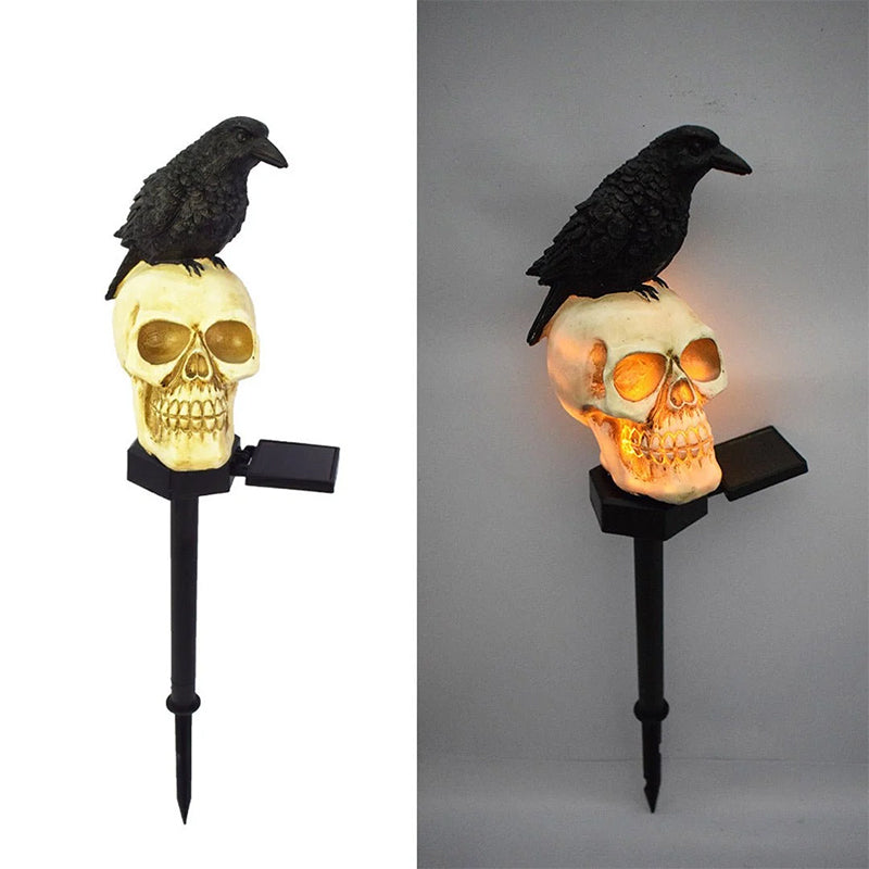 Maliben | Halloween Solar Skull Crow Decorative Lights