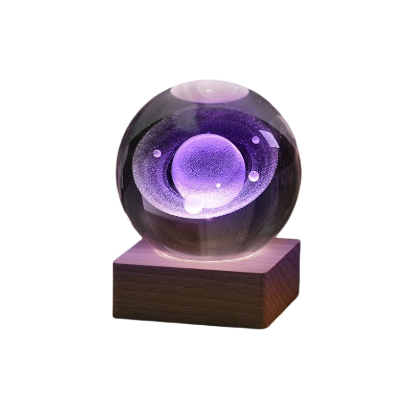 Maliben | 3d Galaxy Crystal Ball Night Light Decorative Lamp