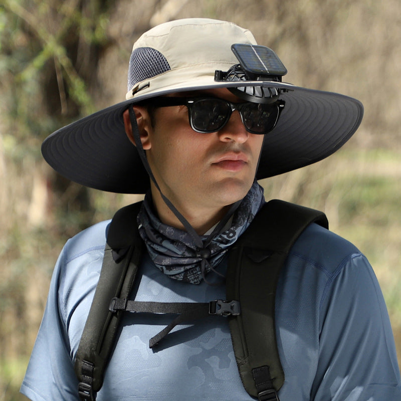 Maliben | Solar And Usb Charging Fan Outdoor Fishing Hat