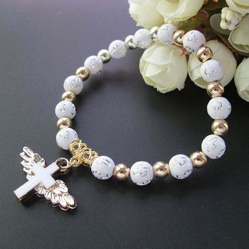 Maliben | Angel Wing Cross Bracelet