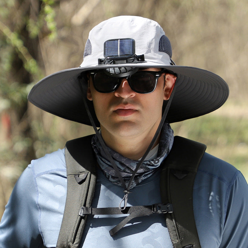 Maliben | Solar And Usb Charging Fan Outdoor Fishing Hat
